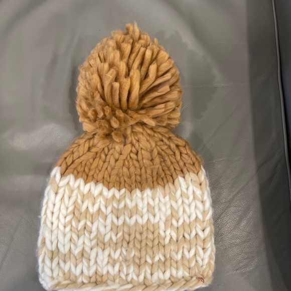 Free People Cozy Up Color Block Pom Beanie NEW